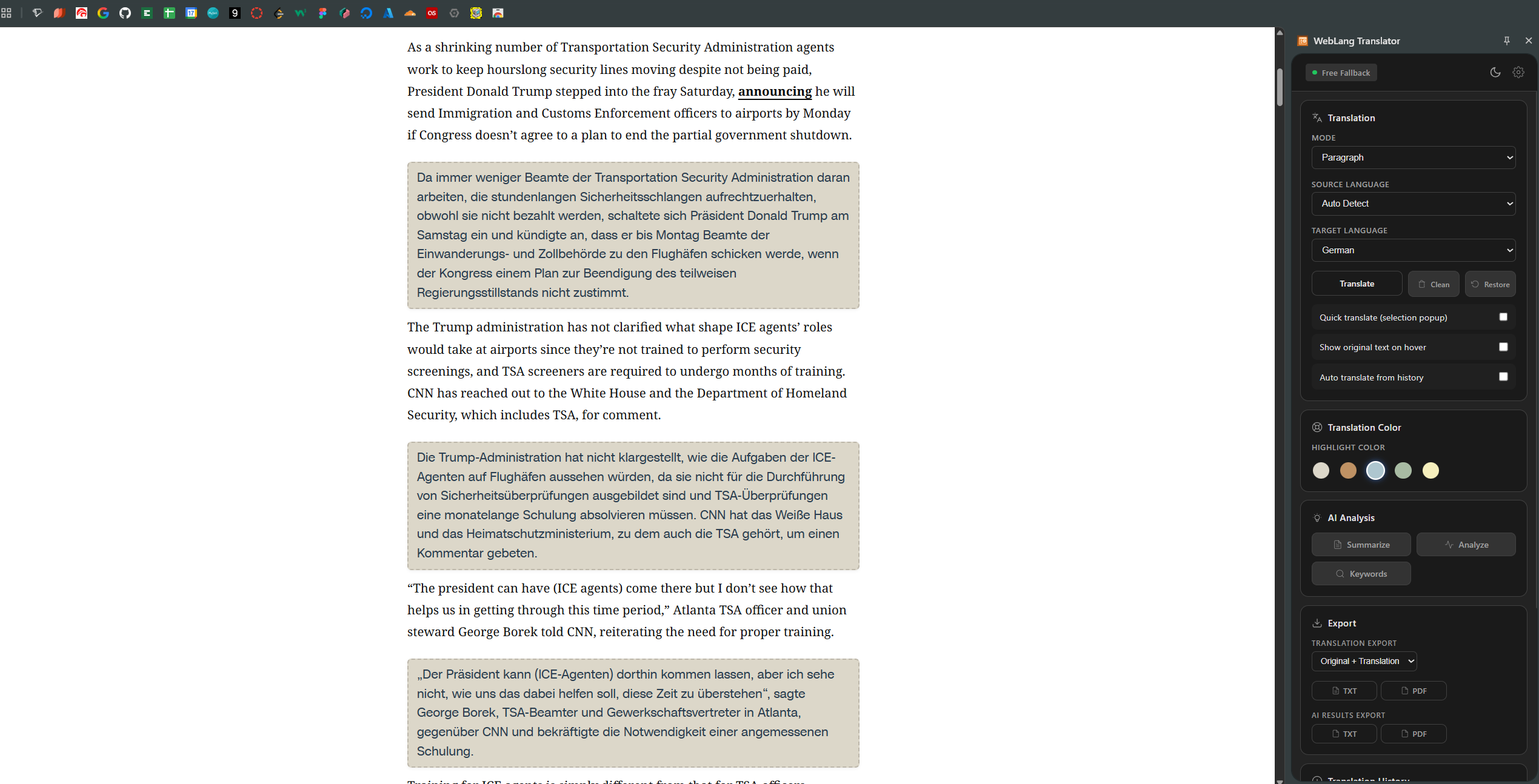 Paragraph Translation